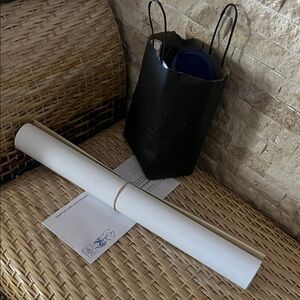 Black Gift Bag with White Poster